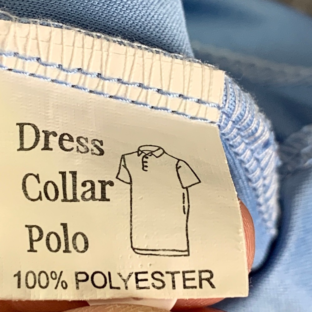 Collars & Co Polo Dress Shirt Men 2XL Blue Stretch Business Casual Office Modern - Picture 3 of 9